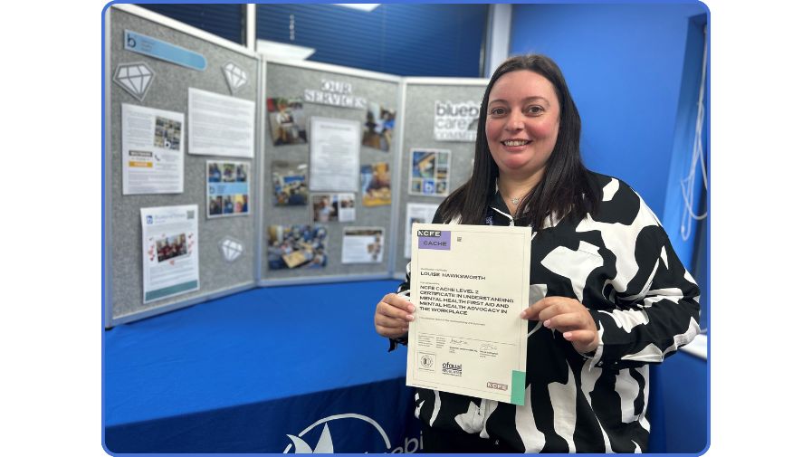 Congratulations to Louise Hawksworth on Achieving Her Mental Health First Aid Certificate! Congratulations to Louise Hawksworth on Achieving Her Mental Health First Aid Certificate!