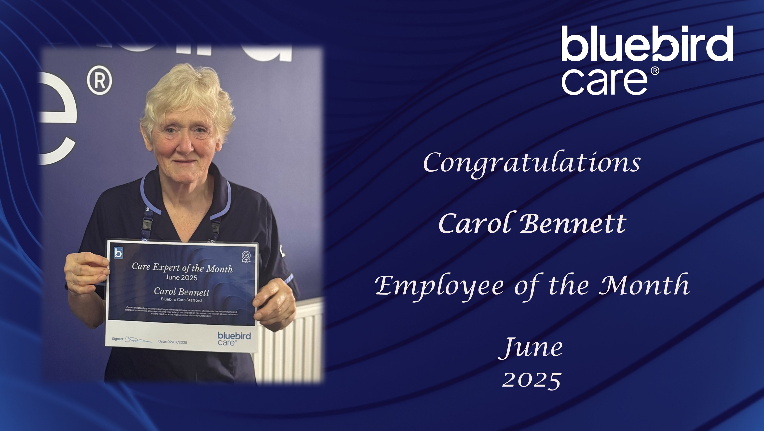 Employee of the Month - Carol Bennett 06/2025