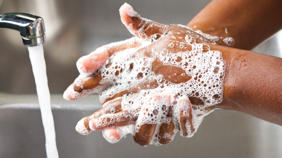 a washing hands
