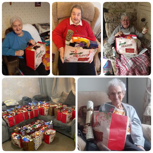 The Plymouth team deliver hampers