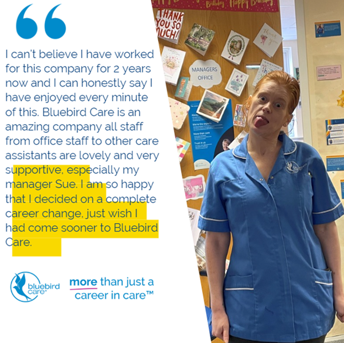Kaylie 2 years in service Bluebird Care