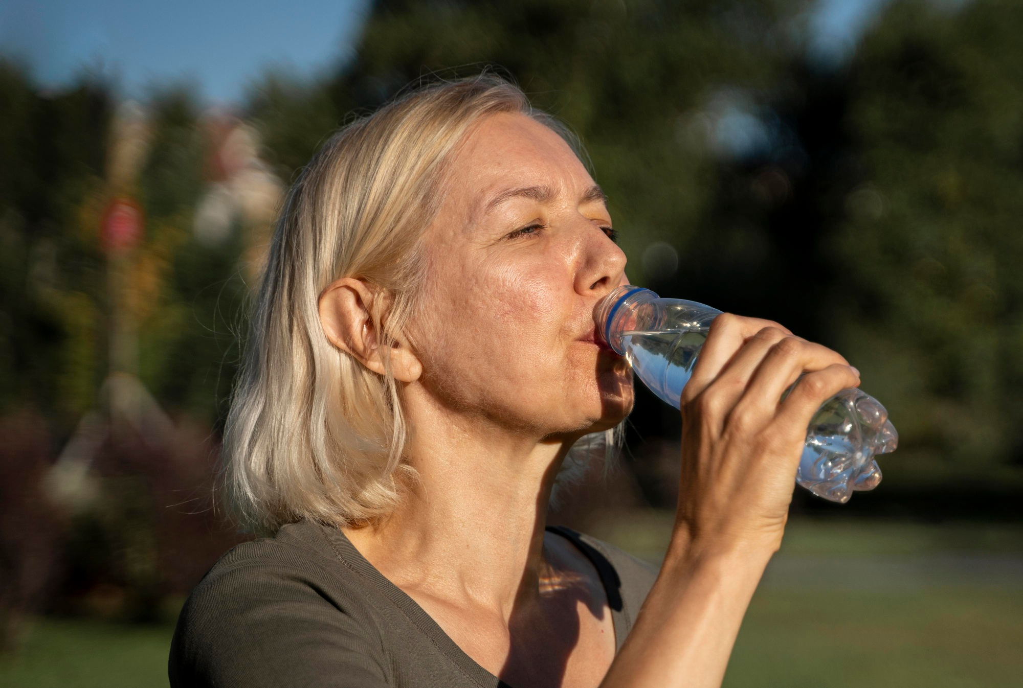 Sipping water Sipping water