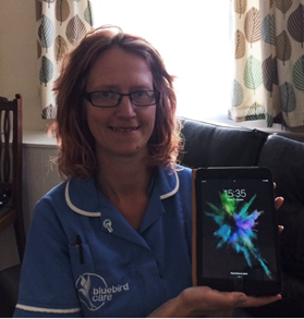 Bluebird Care Cornwall North care assistant wins iPad