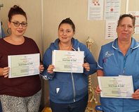 Bluebird Care Oxford passing their oral health awareness training