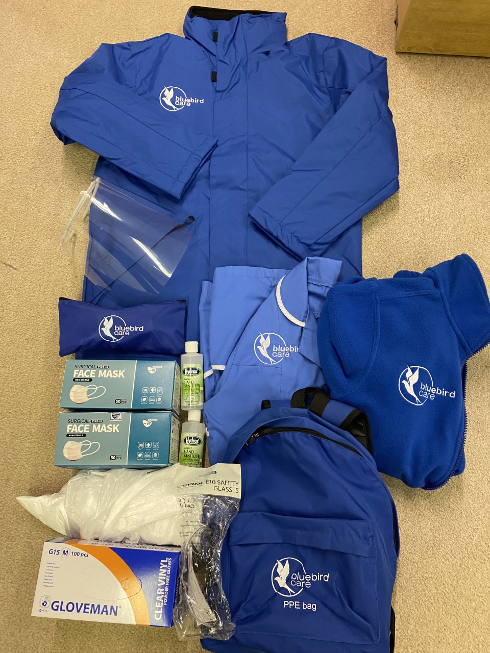 Bluebird Care PPE distributed to all care staff