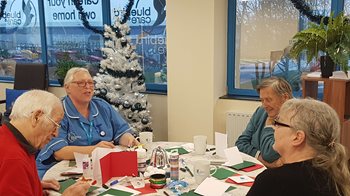 Christmas Card Making at Bluebird Care's Ely office