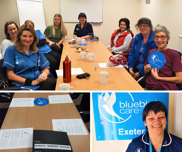 Bluebird Care Exeter staff during dementia training