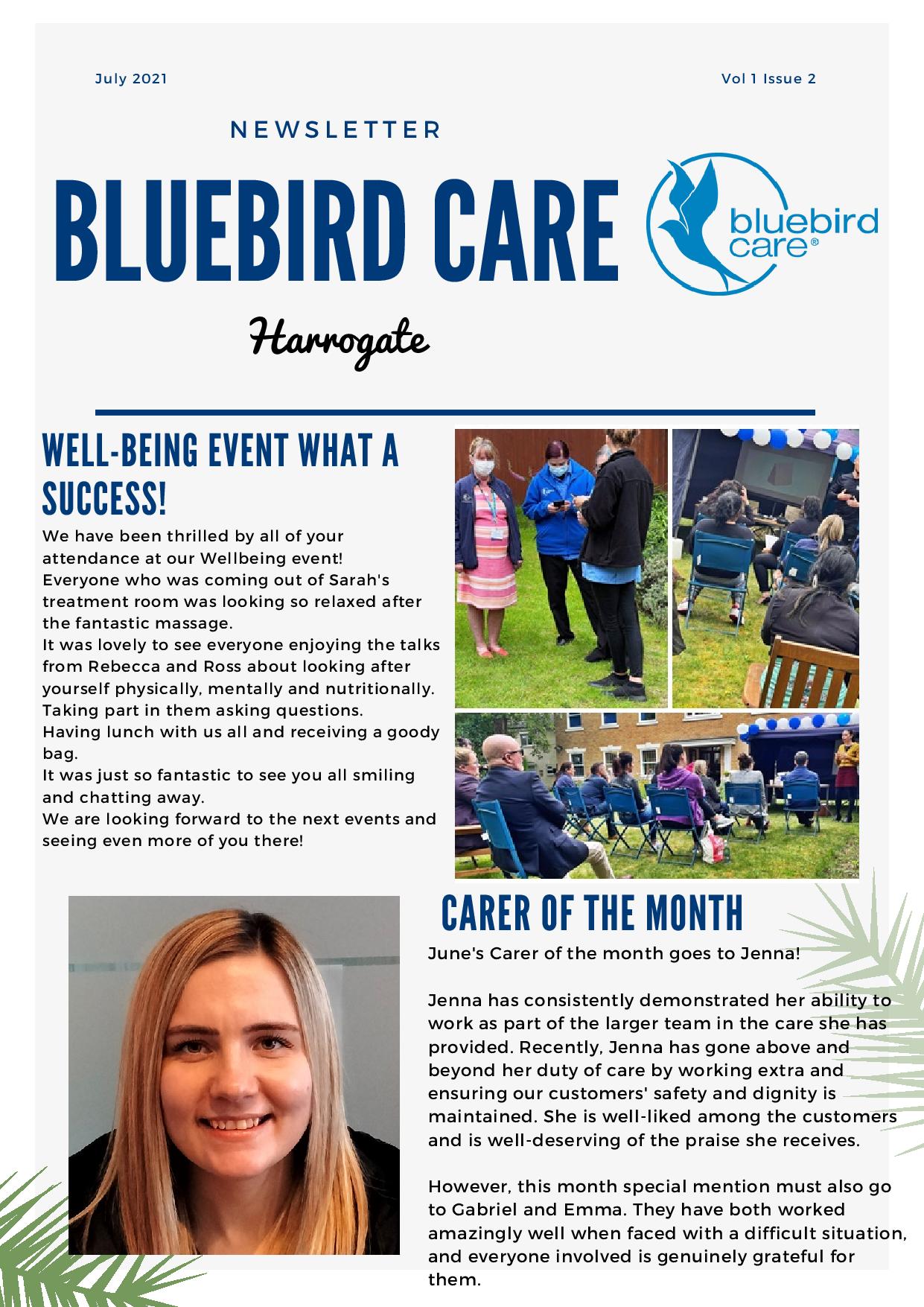 Wellbeing event in Harrogate | Newsletter | home care  in Harrogate | Live-in Care in Harrogate