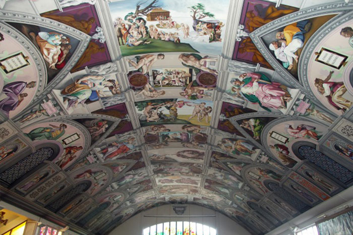 The Sistine Chapel Ceiling at the English Martyrs Catholic Church in Goring-By-Sea