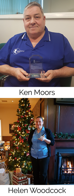 Ken and Helen pictured with their awards