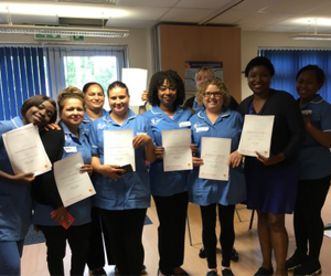 care assistants with certificates