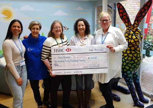 Bluebird Care Southend & Rochford cheque presentation to Haven Hospices