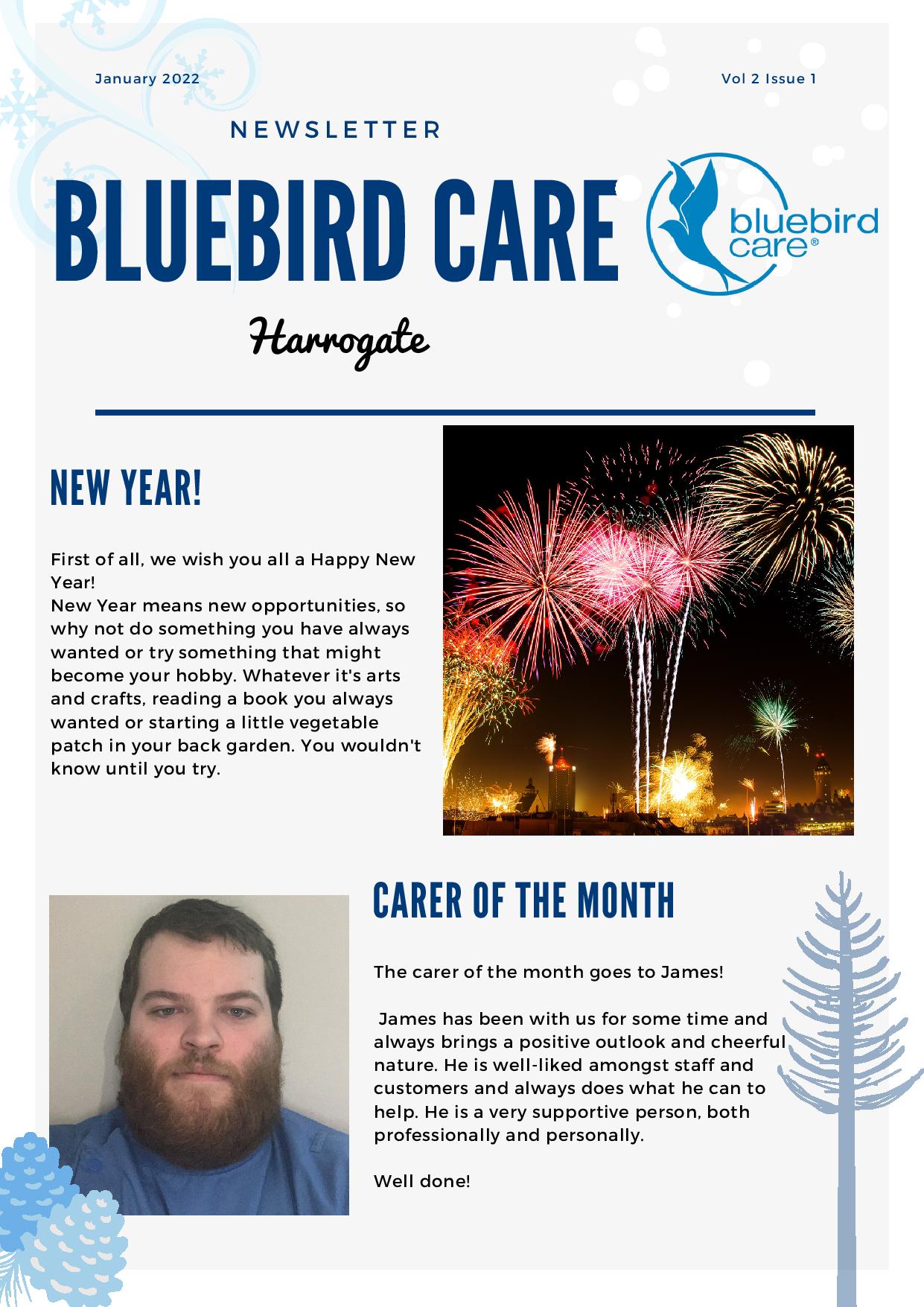 Happy New Year| Newsletter | home care  in Harrogate | Live-in Care in Harrogate
