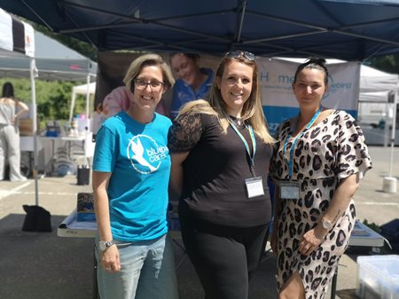 Bluebird Care Essex West team celebrating with the local community at the Ongar market on the 4th of June 2023.